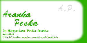 aranka peska business card